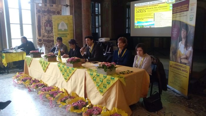 La presentazione nel Salone Estense del progetto didattico di Coldiretti per le scuole elementari varesine
