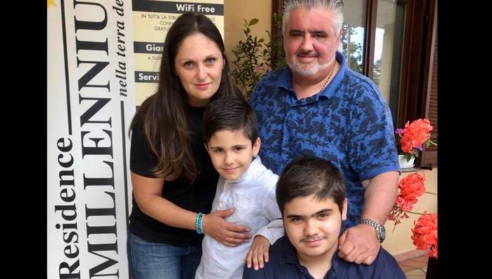 Marco e Miki Squizzato con i figli Marco e Miki Squizzato con i figli