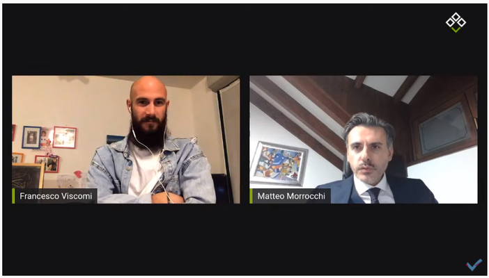 Francesco Viscomi e Matteo Morrocchi durante la chiacchierata di ieri sui canali social di Gruppo Immobiliare Varese e VareseNoi.it