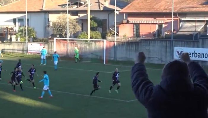 Doppio Pizzini e 2-1 per gli uomini di Spilli in amichevole (foto tratta dalla pagina Facebook ufficiale della Varesina Calcio)