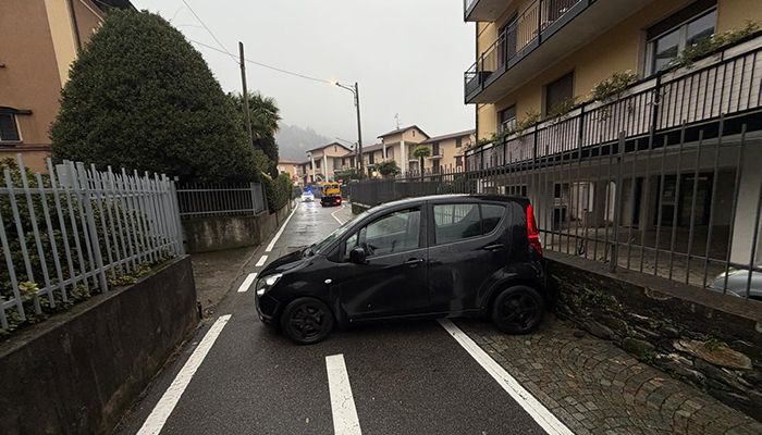 Le immagini dell'incidente di Maccagno nella foto tratta da Luinonotizie.it