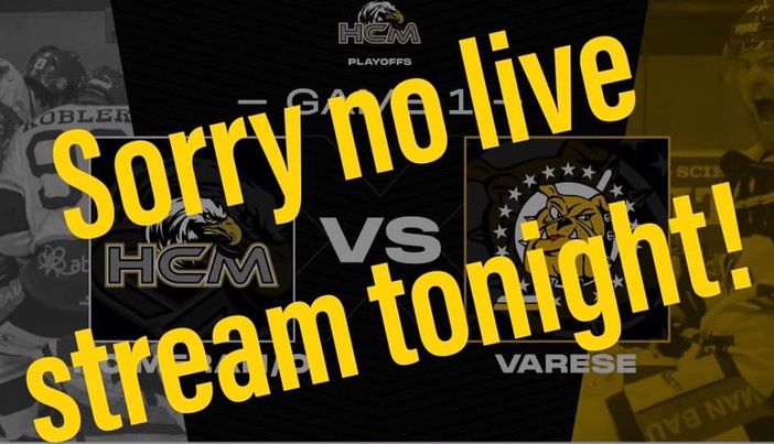 Con queste parole postate sulla sua pagina Facebook il Merano annuncia che non sarà possibile effettuare la diretta streaming di gara-1 con il Varese