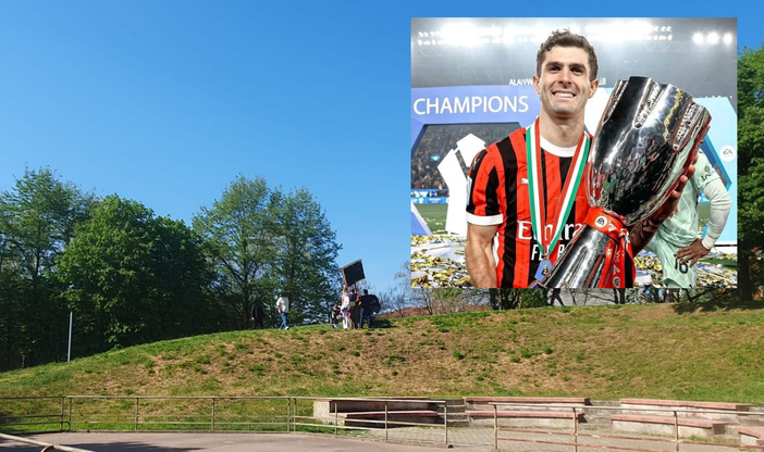 Christian Pulisic (foto dal profilo Instagram ufficiale) e il parco Comerio, diventato set fotografico per un pomeriggio Christian Pulisic (foto dal profilo Instagram ufficiale) e il parco Comerio, diventato set fotografico per un pomeriggio