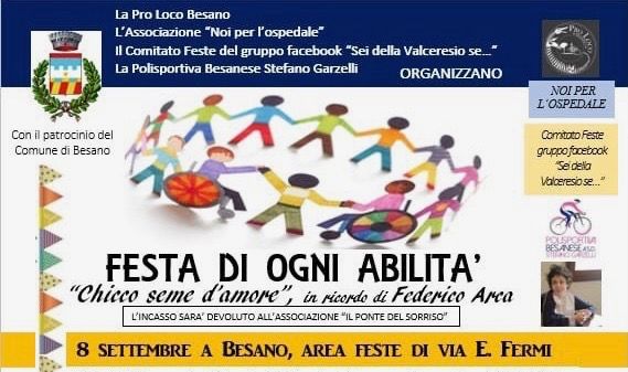 A Besano la "Festa di ogni Abilità": «Il ricordo di Chicco con ci abbandona mai»