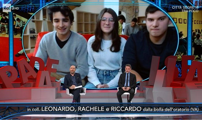 Leonardo, Rachele e Riccardo dalla "bolla" in diretta su Rai 3 Leonardo, Rachele e Riccardo dalla "bolla" in diretta su Rai 3