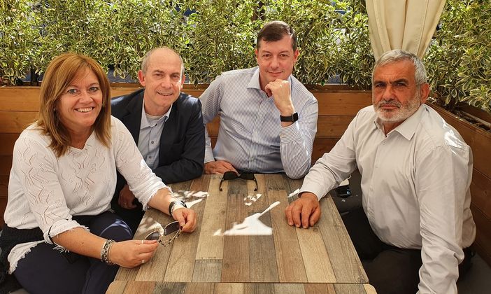 Da sinistra, la presidente del Consiglio comunale di Busto Laura Rogora, con Vettori, Zappamiglio e Tallarida Da sinistra, la presidente del Consiglio comunale di Busto Laura Rogora, con Vettori, Zappamiglio e Tallarida