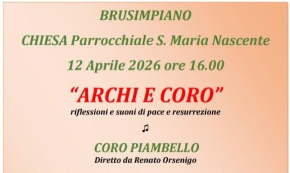 Archi e coro insieme a Brusimpiano per la pace Archi e coro insieme a Brusimpiano per la pace