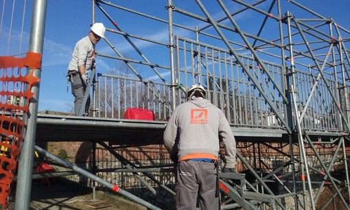 I lavori di via Giordani prima dell'emergenza Covid-19 (foto dalla pagina Facebook del Comune