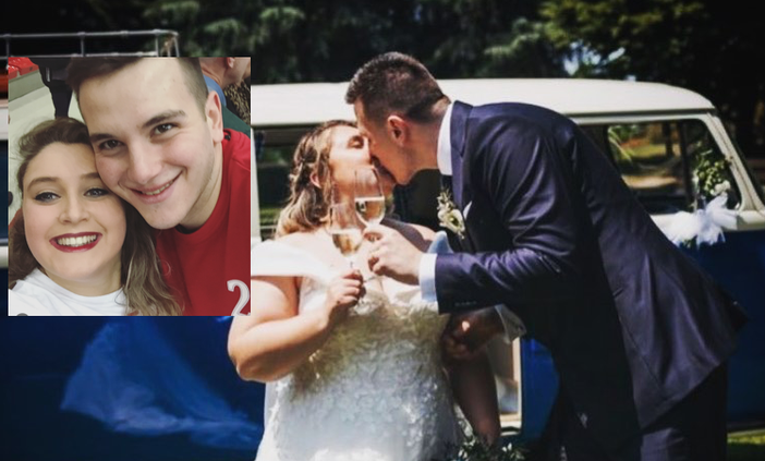 L'immagine pubblicata dalla Sir Safety e dentro una delle foto di Bea e Ale insieme,  postata su Instagram dalla ragazza