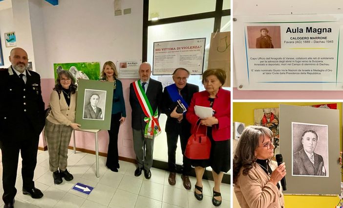 Intitolata stamattina a Calogero Marrone l'aula magna dell'ISIS Valceresio Intitolata stamattina a Calogero Marrone l'aula magna dell'ISIS Valceresio