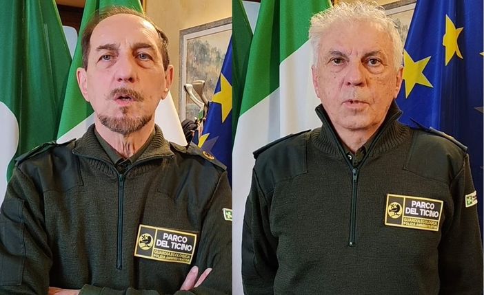 Il Capo Distaccamento del Corpo Volontari Parco del Ticino di Somma Lombardo, Mario Ceresa, insieme al suo vice, Franco De Tomasi Il Capo Distaccamento del Corpo Volontari Parco del Ticino di Somma Lombardo, Mario Ceresa, insieme al suo vice, Franco De Tomasi