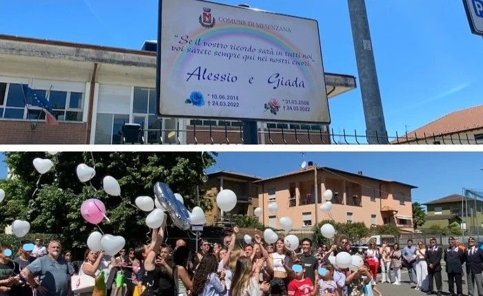 Alle scuole medie di Mesenzana la targa in memoria di Giada e Alessio: «Sarete sempre nei nostri cuori»