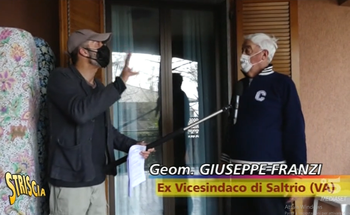 Striscia la Notizia a Saltrio per l'antenna del vice sindaco Franzi