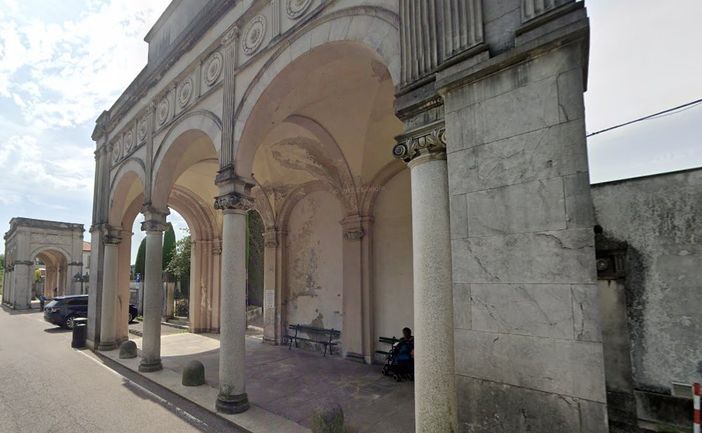 L'ingresso del Cimitero Monumentale di Giubiano