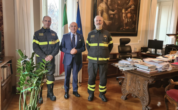 Il nuovo comandante provinciale dei vigili del fuoco incontra il prefetto Il nuovo comandante provinciale dei vigili del fuoco incontra il prefetto