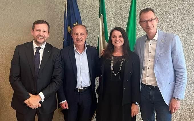 I consiglieri regionali della Lega: Monti, Anelli, Spelzini, Pase