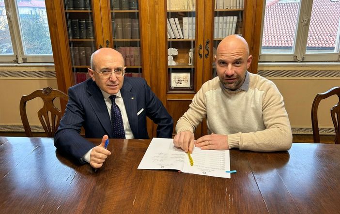 Il prefetto Salvatore Pasquariello con il Davide Bossi, sindaco di Cazzago Brabbia