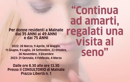 Agende complete fino a ottobre per il progetto pilota di sensibilizzazione del tumore alla mammella