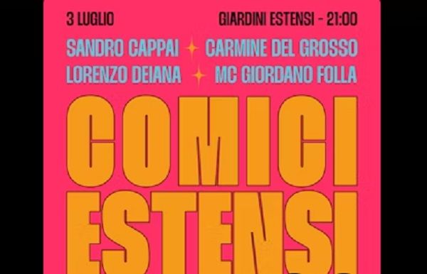 Da lunedì 3 luglio i Giardini Estensi riaprono le porte alla stand up comedy