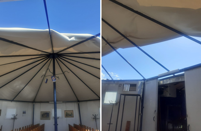 Maltempo, scoperchiato il tendone del Cas. Chiusi i parchi a Busto