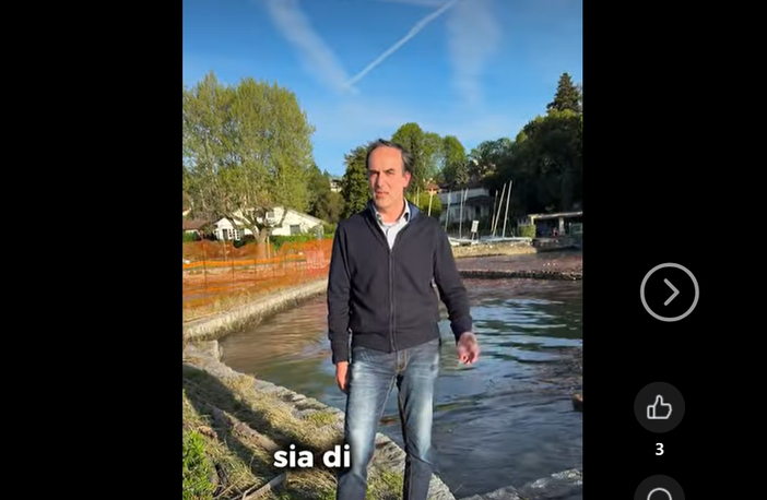 (foto tratta dal video del sindaco di Laveno sul Molo Sironi di Cerro)