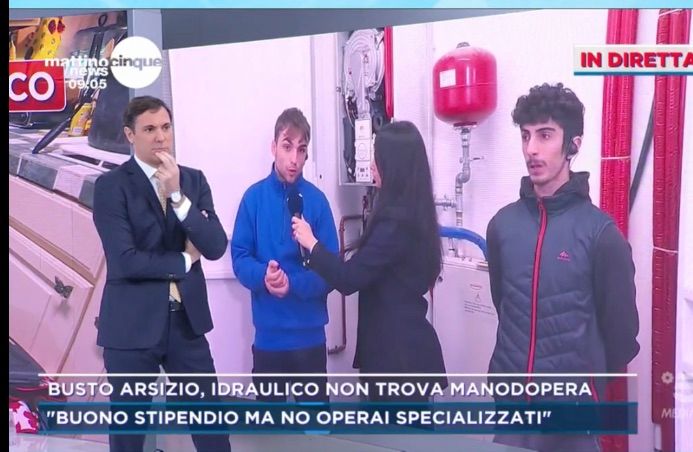 VIDEO. L'idraulico bustocco in tv: «Com'è difficile trovare manodopera» VIDEO. L'idraulico bustocco in tv: «Com'è difficile trovare manodopera»