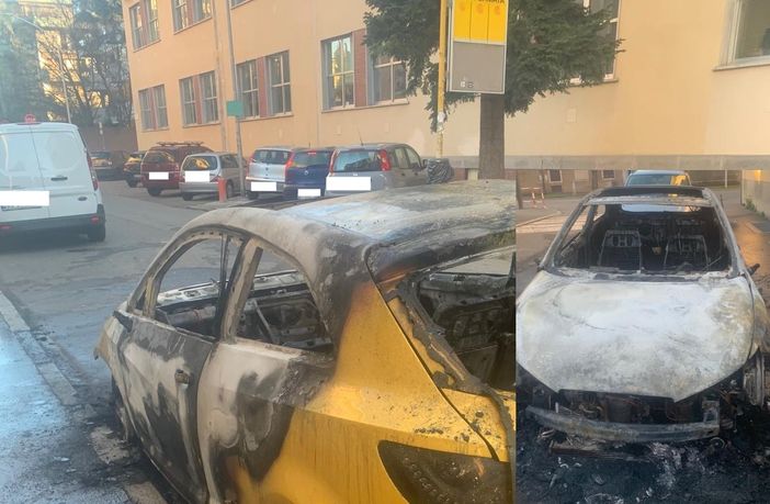 Auto prende fuoco vicino alla scuola a Busto, nessun ferito