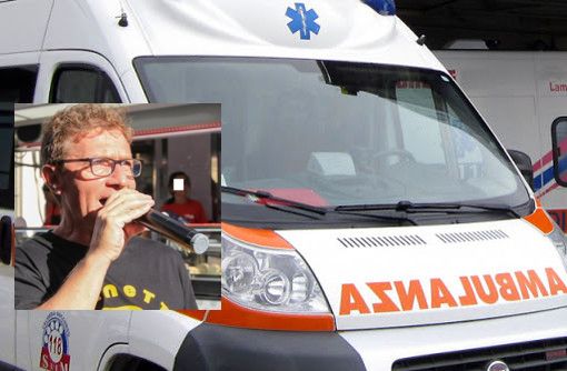 Un'ambulanza e Luca Cirigliano