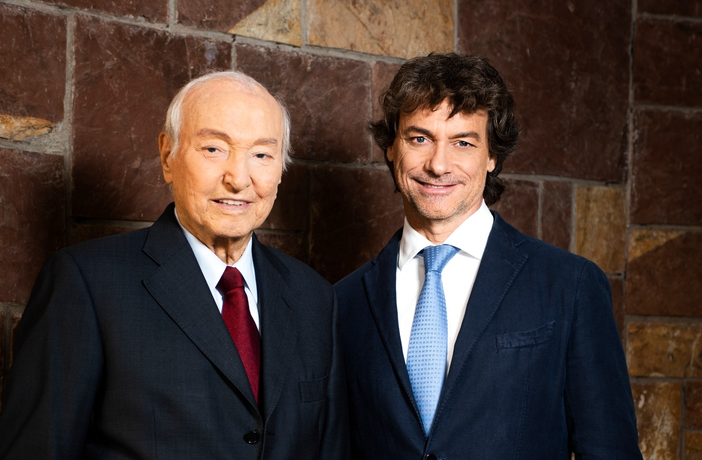 Piero Angela con il figlio Alberto, dalla sua pagina Facebook