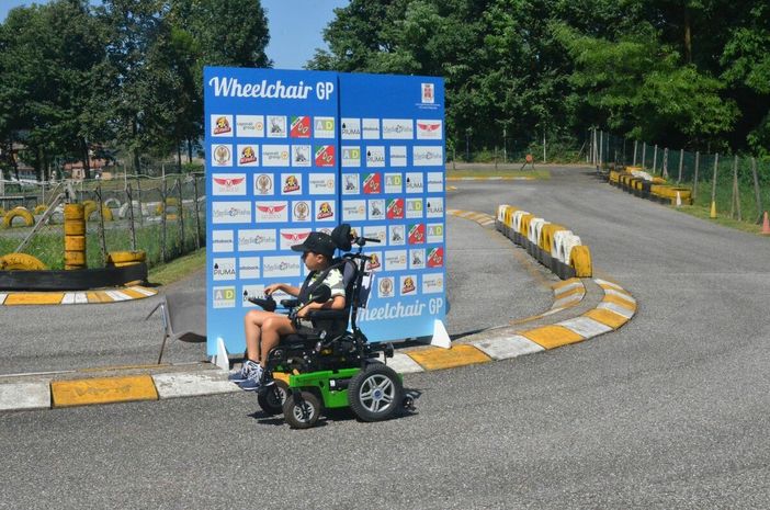 Giorgio Sagliocco in una foto del 2018 pubblicata su Facebook da WheelchairGP