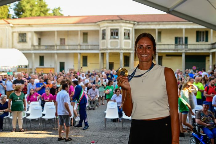 Caterina Bosetti e la sua medaglia d'oro (Fotografia Galbiati)