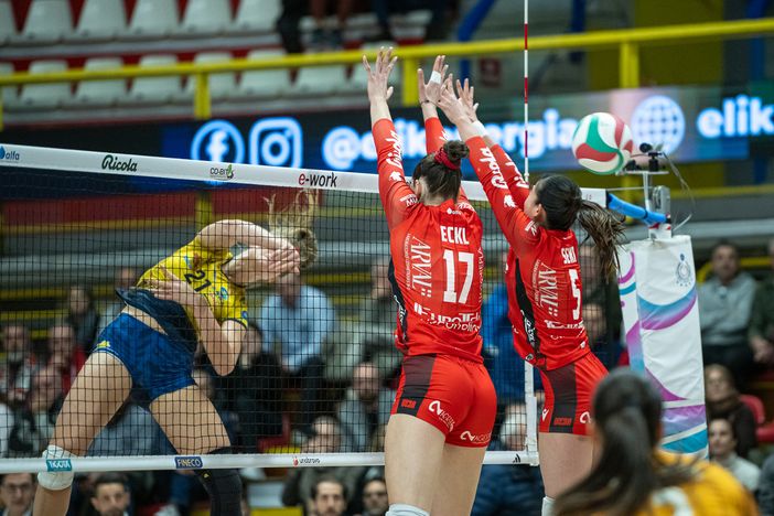 Uyba-Monviso 2-3: decisiva Dabyskiba (Foto Lega Volley Femminile) Uyba-Monviso 2-3: decisiva Dabyskiba (Foto Lega Volley Femminile)
