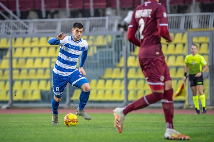 Tommaso Brignoli, autore del secondo gol, nella foto di Marco Giussani Tommaso Brignoli, autore del secondo gol, nella foto di Marco Giussani
