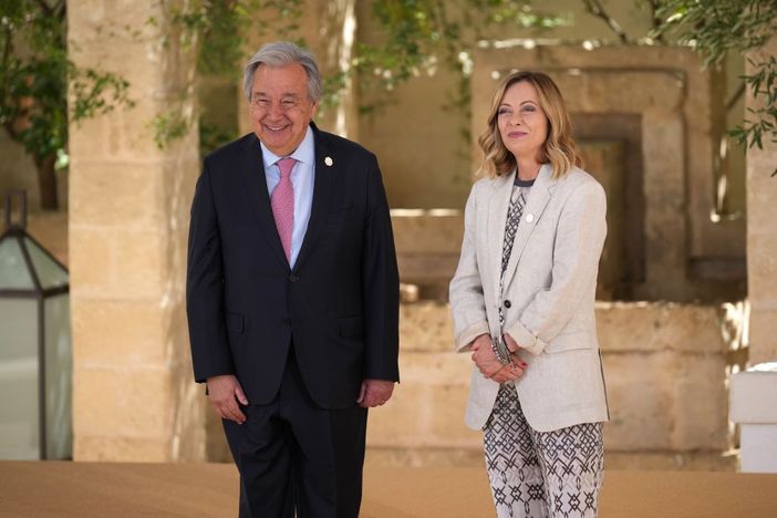 Meloni vede Guterres in Canada, al lavoro per cessate il fuoco a Gaza