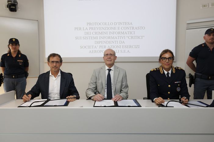 La firma del Protocollo di Sicurezza tra Sea e Polizia di Stato