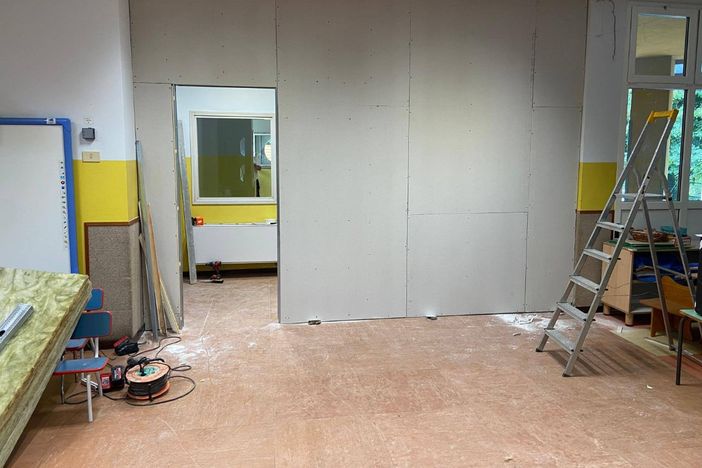 Lavori in corso alle scuole dell'infanzia