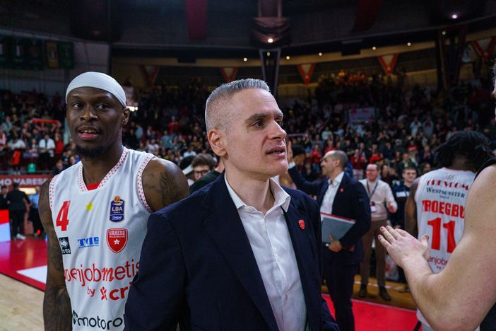 Ioannis Kastritis alla fine di Varese-Brescia (foto Averna)