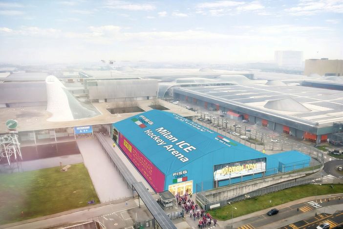 Il rendering della Milan Ice Fiera Arena (dall'Ufficio stampa della Federghiaccio) Il rendering della Milan Ice Fiera Arena (dall'Ufficio stampa della Federghiaccio)