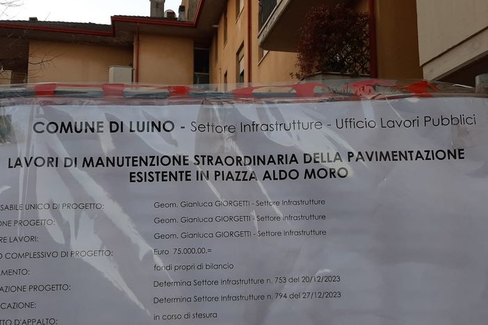 Luino, piazza Aldo Moro a Voldomino si rifà il look