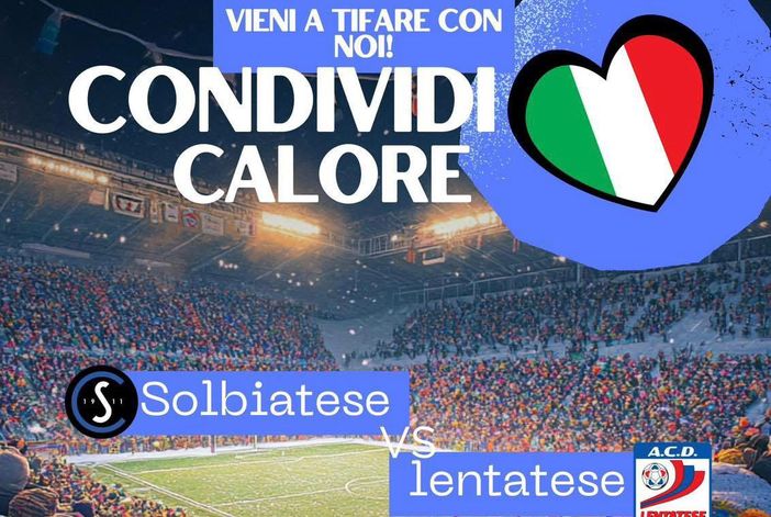 La Solbia scalda il cuore: bellissima iniziativa per la partita di domenica contro la Lentatese La Solbia scalda il cuore: bellissima iniziativa per la partita di domenica contro la Lentatese