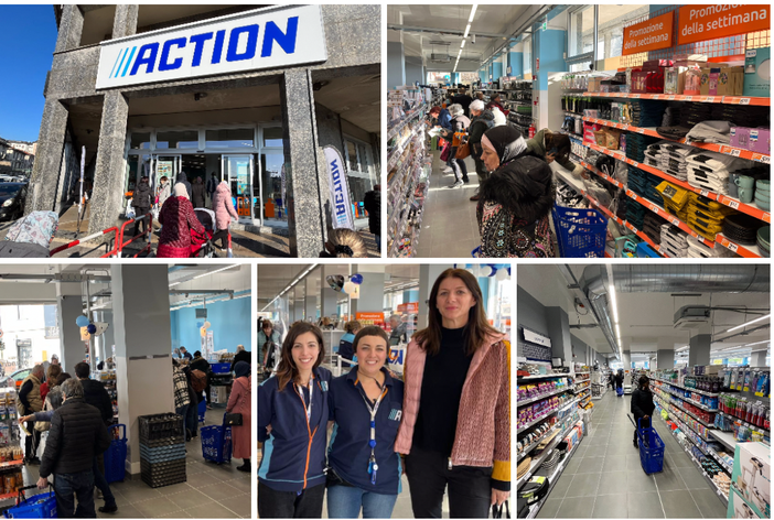 FOTO. In via Carcano apre Action e fa il pienone: quindici nuovi posti di lavoro e un altro passo per il rilancio di Biumo