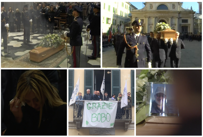 L'ADDIO A MARONI. L'urlo di Varese: «Ciao Bobo». Il figlio: «Hai sorriso fino alla fine». Monsignor Vegezzi: «Roberto era uno di noi». Le lacrime del premier Meloni