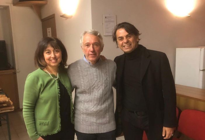 In foto: la dott.ssa Laura Cangelosi, il Sindaco di Mercallo Andrea Tessarolo e il sig. Di Spirito, collaboratore della Casa di Comunità di Sesto Calende