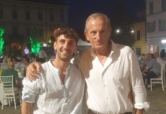 Marco Palamone (a sinistra) con il sindaco Emanuele Antonelli