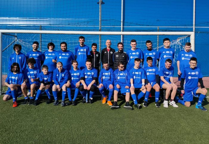 La formazione di calcio paralimpico della Varesina La formazione di calcio paralimpico della Varesina