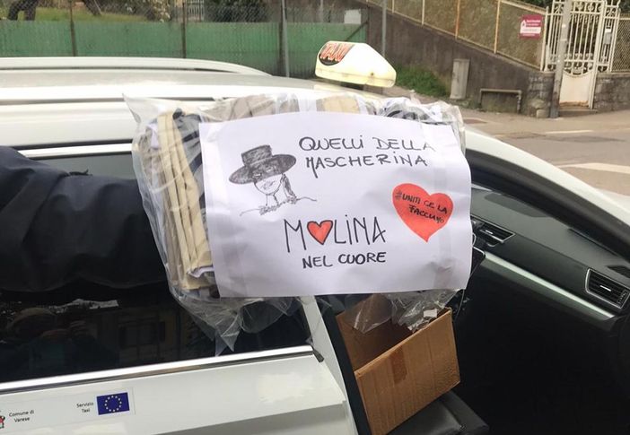 Un dono speciale per Polizia locale, medici dell'ospedale del Ponte e operatori del Molina dagli “Amici della Mascherina”