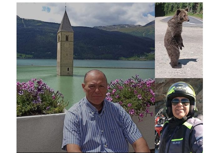 Omar felice durante una delle sue bellissime escursioni. A lato nel viaggio in moto in Transilvania e le ultime foto degli orsi Omar felice durante una delle sue bellissime escursioni. A lato nel viaggio in moto in Transilvania e le ultime foto degli orsi