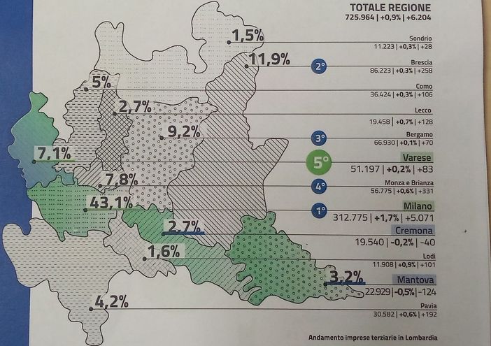 La "terziarizzazione" della provincia di Varese. Crescono area welness e strutture ricettive, giù la ristorazione. Occupazione ai massimi storici