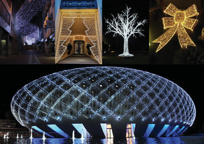 Alcune meravigliose installazioni luminose della Tatì Creations Italia