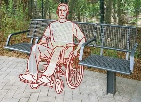 Un modello di panchina inclusiva Un modello di panchina inclusiva